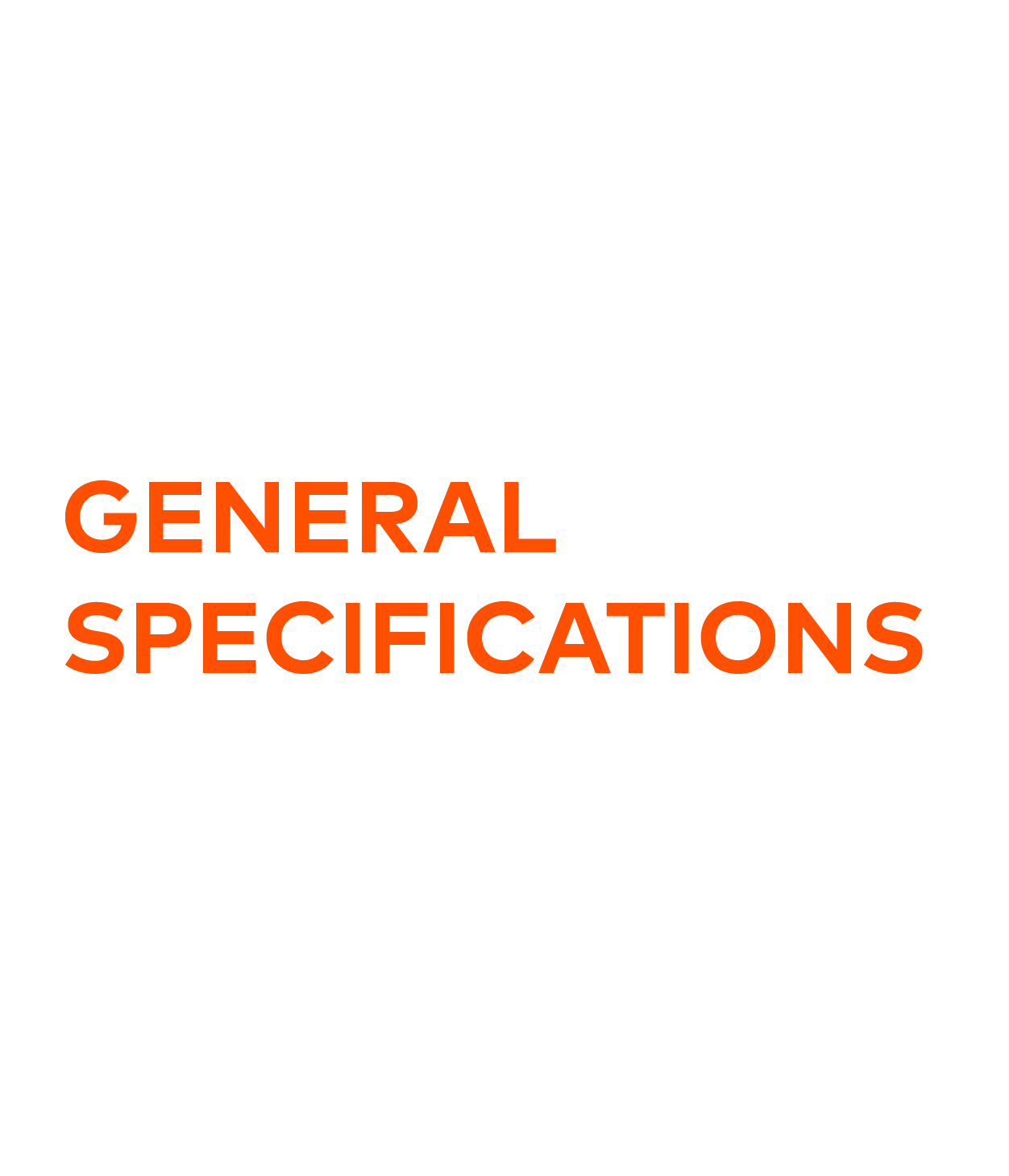 General Specifications – Fiber Optic