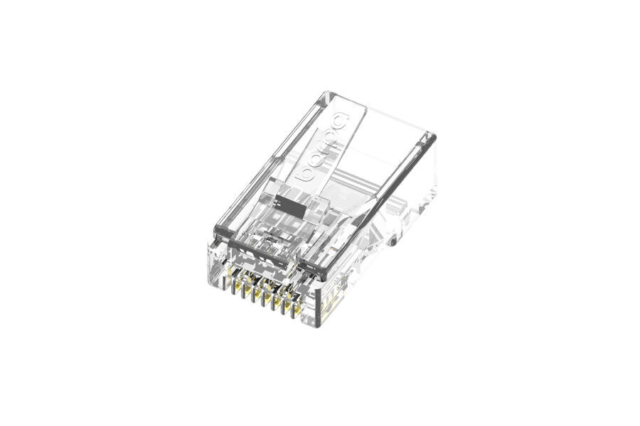 modular plug rj45 cat.6a utp 23/24 awg pass through