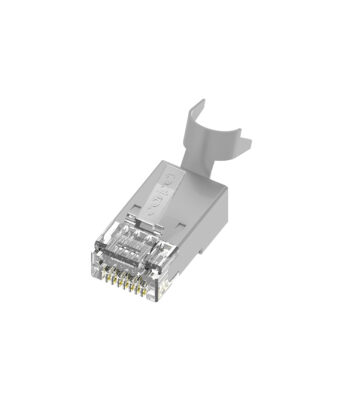 modular plug rj45 cat.6a stp 23 awg pass through