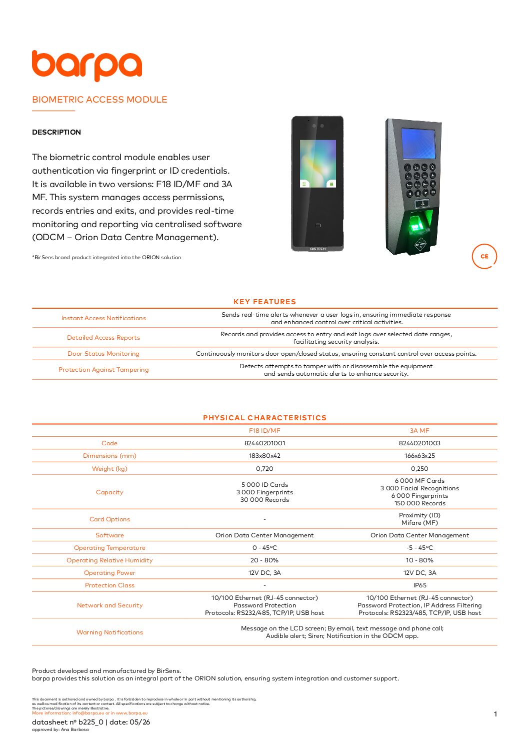 Biometric Access Module