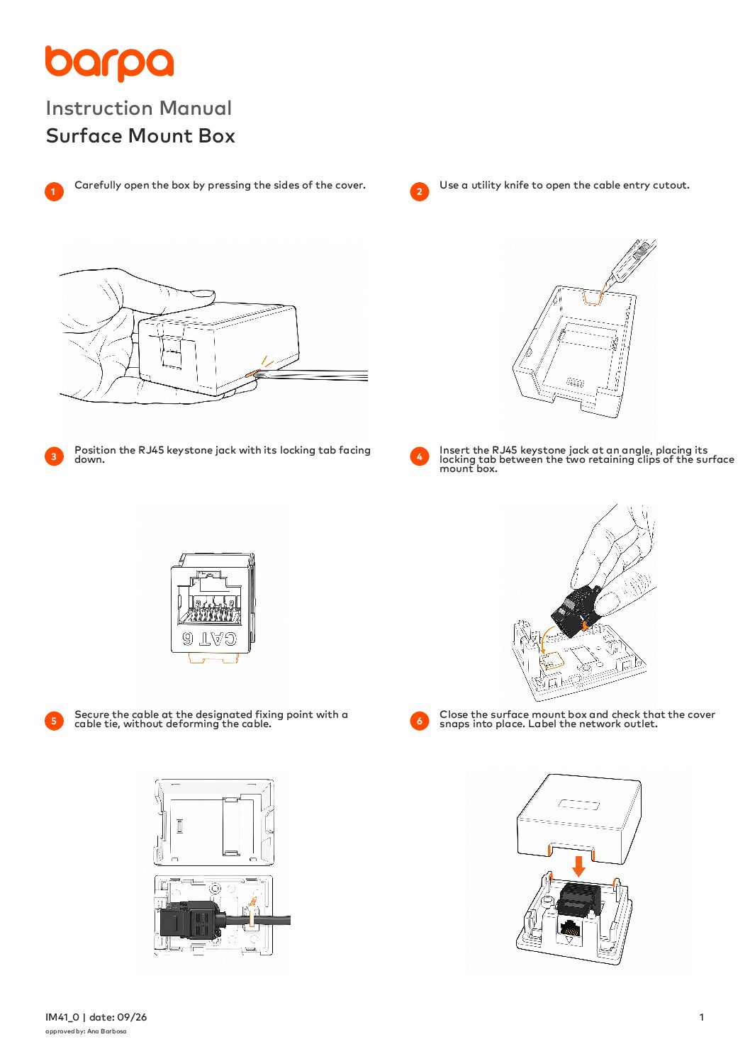 Surface Mount Box - Instruction Manual